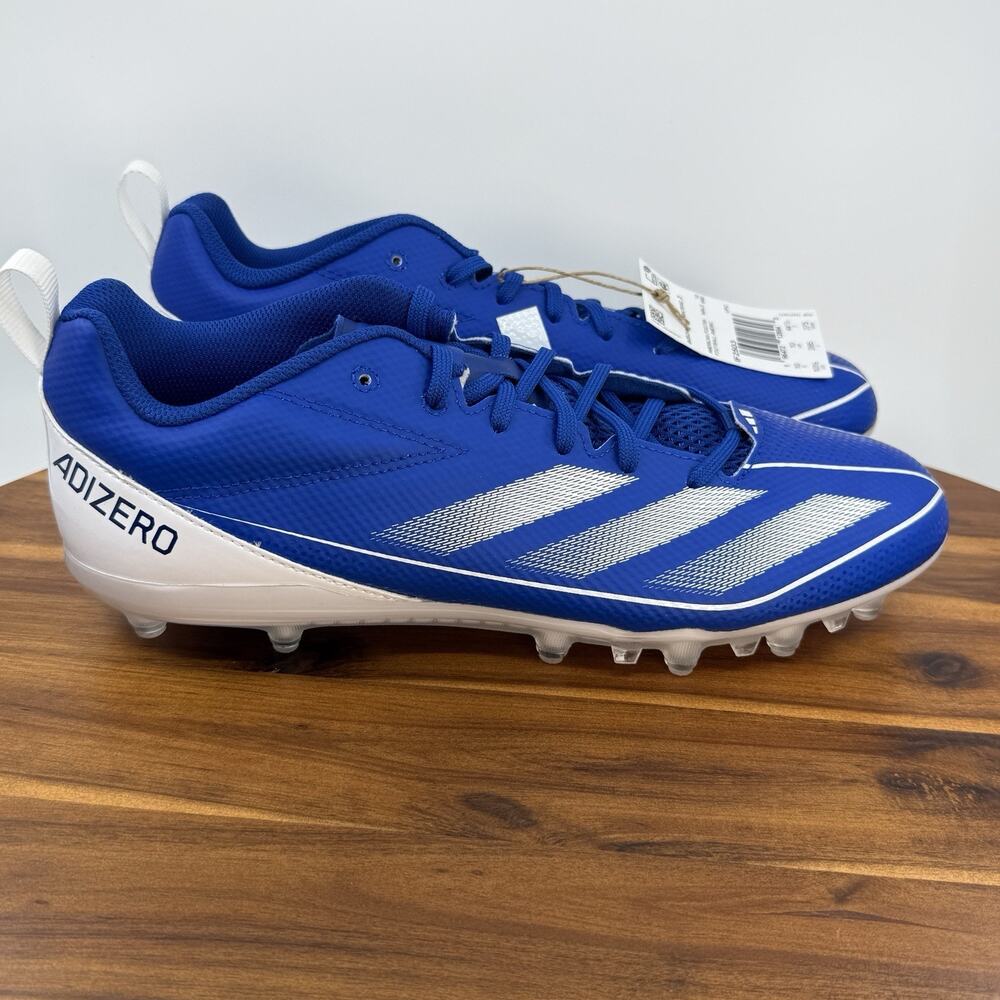 adidas Adizero ELECTRIC.2 Mens Size 10.5 Football Cleats Royal Blue White NEW